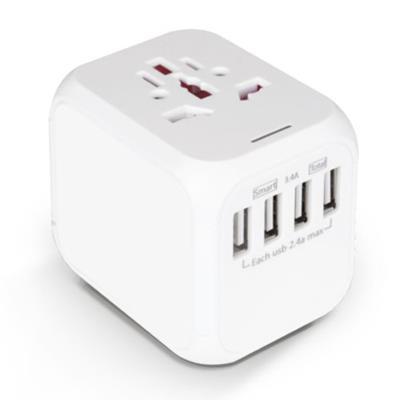 Chargeur adaptateur universel en plastique PC Syre Blanc