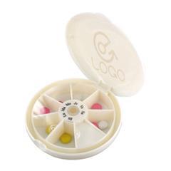 Pilulier rond hebdomadaire en plastique ABS Ubsat