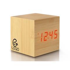 Pendulette Réveil Cube De Bois en MDF Reevs