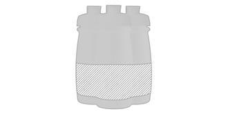 Bouteille sport 600ml couvercle Clapet - Marquage Recto