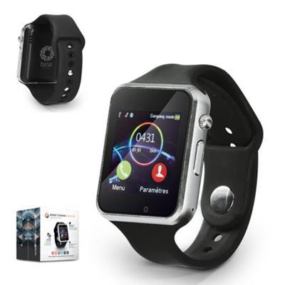 OBG.PUB - Montre avec téléphone connectée aluminium Monstro Noir Montre avec téléphone connectée aluminium Monstro Noir