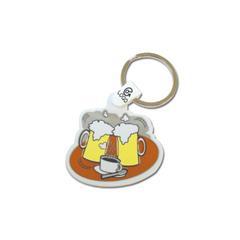 Porte-clé en forme bière en plastique PS Leroa