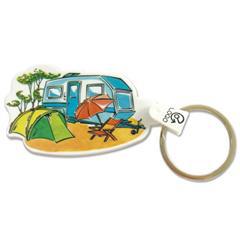 Porte-clés avec motif vacances en plastique Koba