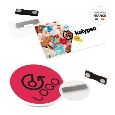 Badge Plastique avec aimant en ABS Pirons