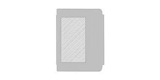 Conférencier de format A5 en plastique PU Kera - Marquage Recto