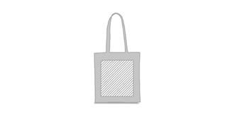 Sac shopping coloré en coton 100% Carasco - Marquage Verso