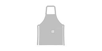Tablier de cuisine en toile de coton Muley - impression avant coté gauche