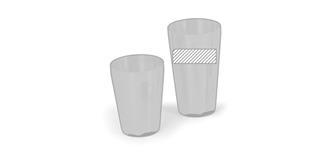 Set à cocktail de six pièces en acier Zunda - Impression avant en haut