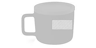 Tasse en céramique 250 ml avec couvercle Yagou - Marquage Recto