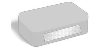 Boîte hermétique de 680 ml en plastique Fizra - Marquage Recto