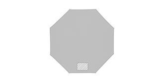 Parapluie pliable en PET recyclé Rivera - impression 4ème pan du parapluie