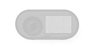 Haut-parleur portable en bambou recyclés Royalla - Marquage Recto