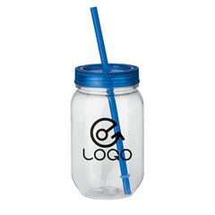 Tasse en verre avec paille couvercle 550 ml Tracy