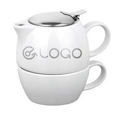 OBG PUB - Set à thé en céramique 2 en 1 avec infuseur Coly