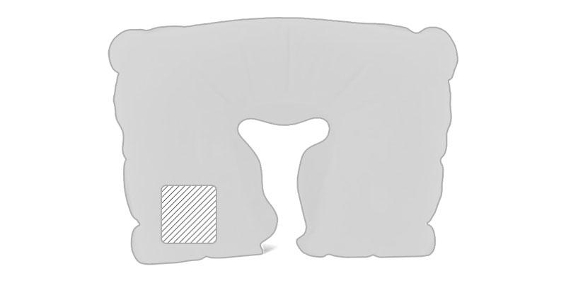 OBG.PUB - Coussin gonflable oreiller de voyage Traveller - Marquage tranche gauche Coussin gonflable oreiller de voyage Traveller - Marquage tranche gauche