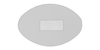 Balle antistress en mousse plastique Rugby - Marquage Recto