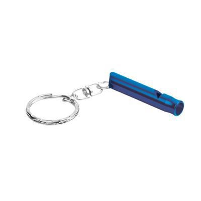 Porte-clés en métal avec sifflet Tardy Bleu