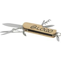 OBG PUB - Couteau de poche en bois de hêtre et acier Brico