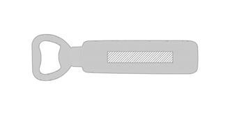 Ouvre-bouteille à manche en bois Bramas - Marquage Recto