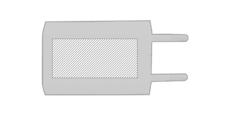 OBG.PUB - Adaptateur avec entré USB en plastique ABS Mudye - Marquage Recto Adaptateur avec entré USB en plastique ABS Mudye - Marquage Recto