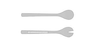 Set de 2 couverts à salade en bambou Vouga - Impression sur poignée