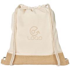 Sac à dos en jute de coton avec cordon Delho