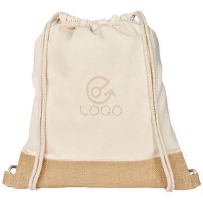 Sac à dos en jute de coton avec cordon Delho