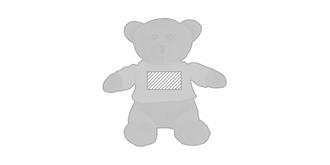 Ours en peluche avec t-shirt en polyester Keizly - Marquage Recto