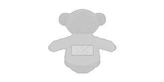 Ours en peluche avec t-shirt en polyester Keizly - Marquage Verso