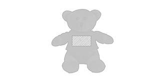 Ours en peluche an polyester avec t-shirt Kyaro - Marquage Recto