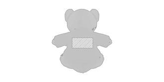 Ours en peluche an polyester avec t-shirt Kyaro - Marquage Verso