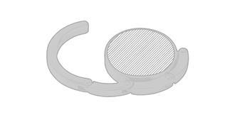 Support de sac en métal pour table Kloza - Marquage Recto