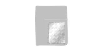 Conférencier A4 600D avec poche extérieure Greysi - Marquage Recto