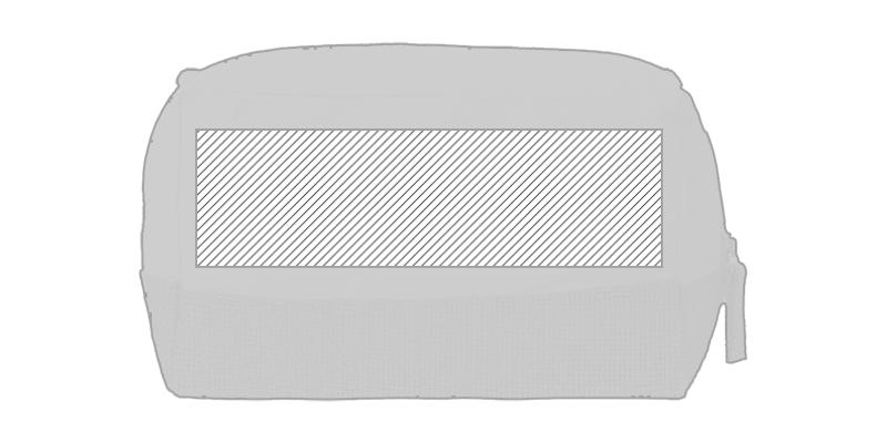 OBG.PUB - Trousse de toilette zippée en coton Haloma - Marquage Recto Trousse de toilette zippée en coton Haloma - Marquage Recto