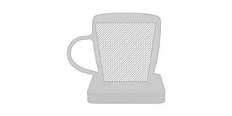 Set de tasses expresso en verre de 90 ml Hofya - Impression Gauche