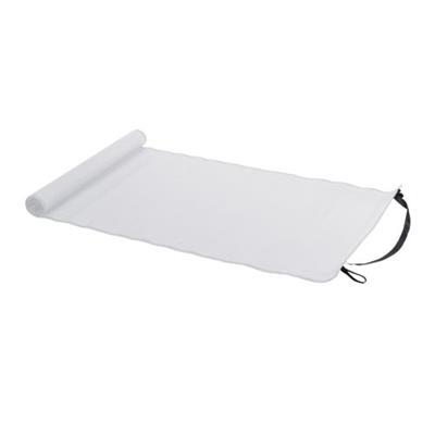 Tapis de plage en plastique tressé à fermeture Zya Blanc