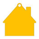 porte clés jeton maison jaune porte clés jeton maison jaune