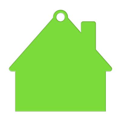 porte clés jeton maison vert citron