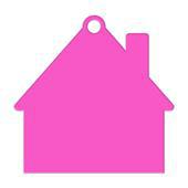 porte clés jeton maison rose porte clés jeton maison rose