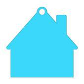 porte clés jeton maison turquoise porte clés jeton maison turquoise