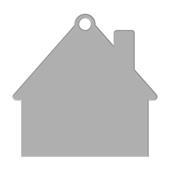 porte clés jeton maison gris porte clés jeton maison gris