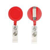 Porte badge dérouleur vierge rouge Porte badge dérouleur vierge rouge