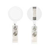 Porte badge dérouleur vierge blanc Porte badge dérouleur vierge blanc