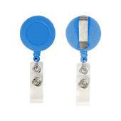 Porte badge dérouleur vierge bleu Porte badge dérouleur vierge bleu