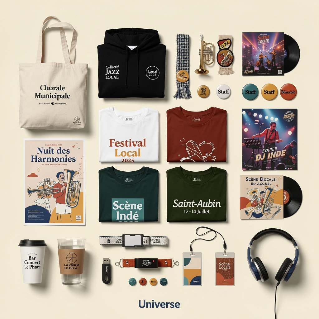 Objets Publicitaires pour Festivals et Scènes Musicales Locales